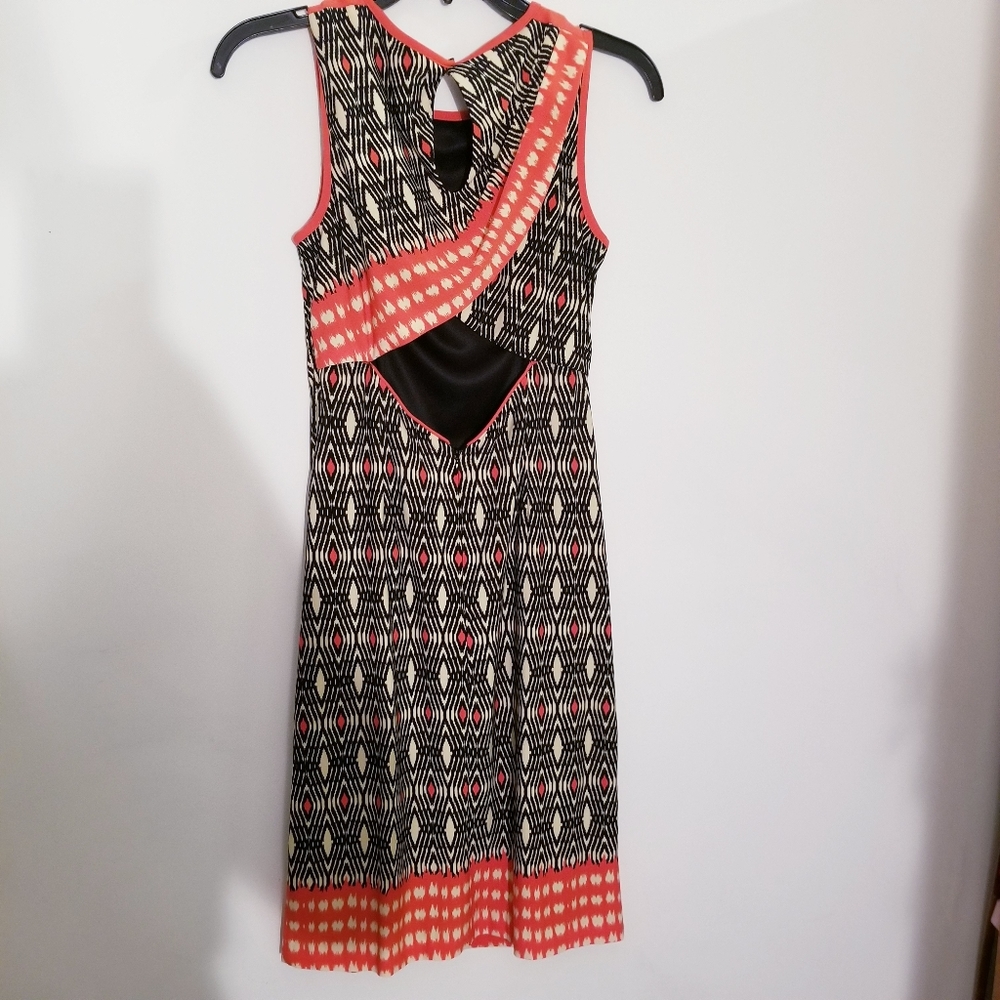 Womens Colorful Cutout‎ Dress Size 4 Weekend Gettaway Vacation Beach Stretch